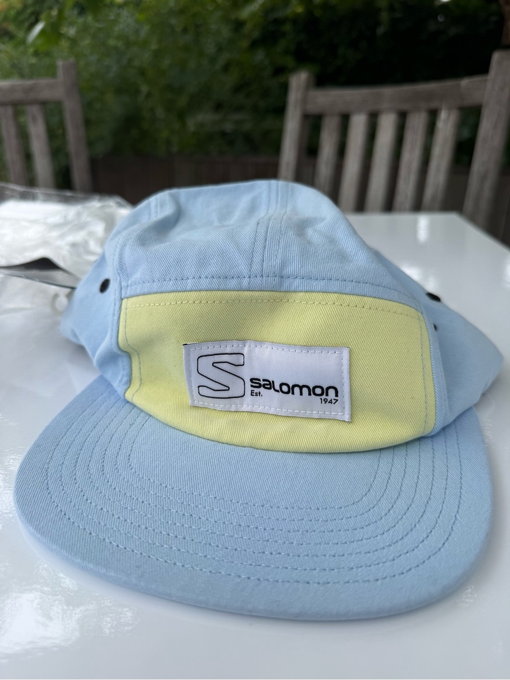 Salomon Light Blue & Black 5-Panel Cap